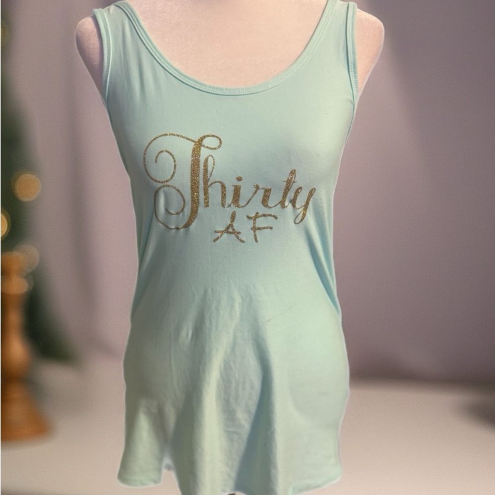 Thirty AF Women's Light Blue Tank Top